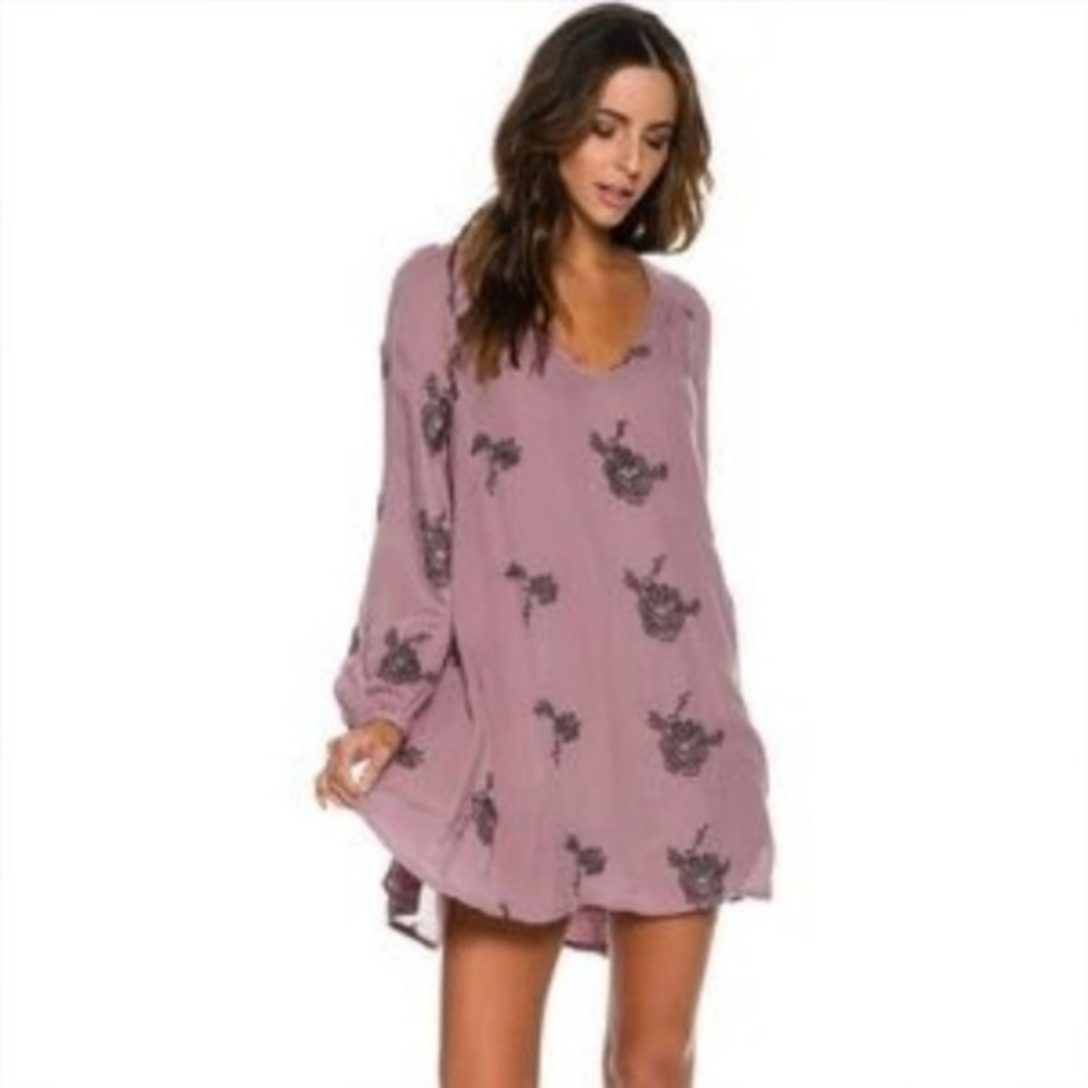 Free People Emma Embroidered Floral Dress Size XS